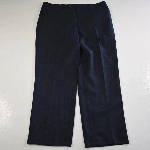 Daniel Cremieux 44L 36x30 Blue Check 100% Wool Nantes Mens Jacket Pants Suit
